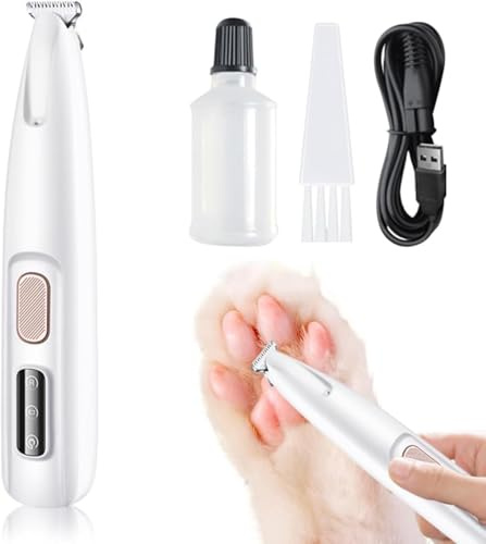 (Achetez un ensemble et obtenez 20 ensembles gratuits) Tondeuse Chien, Tondeuse pour Chien Rasoir pour Chiens Chat Faible Bruit, Tondeuse étanche et Rechargeable pour Pattes D'animaux Avec Lumière
