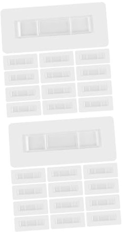 Warmhm 2 Sätze Nagelfreier Aufsteckflicken Klebehaken Für Zu Hause Klebehaken Zum Aufhängen Wandmontage Wandhaken Klare Aufhängehaken Haken Zum Aufhängen An Der Wand Pvc 20 Stück * 2