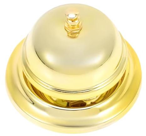 Colcolo Cloche de service de bureau, cloche d'appel, ornement, métal puissant et polyvalent pour mariages, bar, appel, comptoir