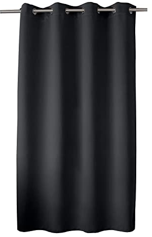 Enjoy Home 2010 grf140180 Cortina Opaca con 8 Ojales poliéster Gris Oscuro 180 x 140 cm