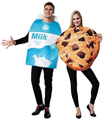 EraSpooky Erwachsene Milch Und Kekse Cosplay Kostüm Lustige Party Outfit Halloween Kleidung