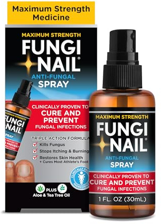 Fungi-Nail Anti-Fungal Foot Spray, Kills Fungus That Can Lead to Nail & Athlete’s Foot with Tolnaftate & Clinically Proven to Cure Infections - 1 Oz