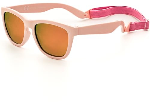 Kiddus Gafas de Sol Infantiles para Niñas y Niños de 2 a 4 Años, Protección UV400, Correa Ajustable, Ligeras y Resistentes, Montura Flexible