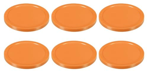 PATIKIL Discos de Air Hockey de 3.2, 6 Unidades de Discos Pesados de Repuesto, Accesorios de Equipamiento, Naranja