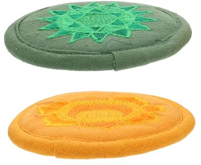 Hoement Tappetini per Ciotola Sonora Buddista Design Compatto Set 2 Pezzi in Cotone Leggero per Meditazione e Pratiche Spirituali