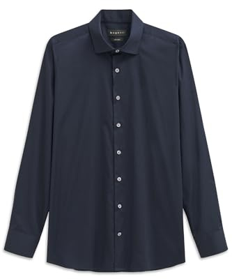 bugatti Men's Shirt Kent Collar Modern Fit, 390-navy, XXL