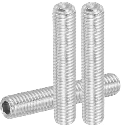 PATIKIL 10 Pezzi Viti Senza Testa Esagonale, M8x45mm Bullone Viti di Arresto Acciaio Inossidabile 304 Viti Esagono Incassato per Riparazione di Maniglie Porte Apparecchi di Illuminazione