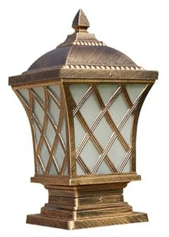 Linterna de pilar al aire libre europea Lámpara de columna de paisaje de jardín vintage Luz de poste estanca Accesorio de iluminación de bolardo de césped a prueba de lluvia for parques de villas