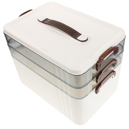 iplusmile Botiquín De Medicamentos Hogar Organizador Multicapa Caja De Almacenamiento Elegante Blanco para Viajes y Uso Familiar Seguro