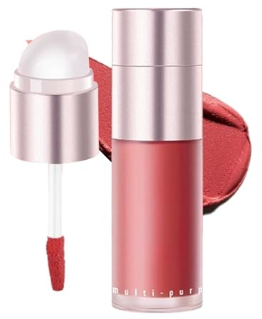 Rubor En Barra - Sombras De Ojos Rubor En Crema Para Mejillas,Maquillaje Facial Mate Doble Punta Para Mujeres Y Ninas,Fiesta Cumpleaños Navidad Bodas Vacaciones Escuela Oficina Viaje