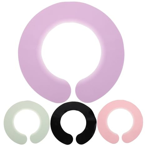 TOPPERFUN 4 Pezzi Mantello da Parrucchiere in Silicone per Tintura Chioma, Collare Protettivo per Collo Anti Macchia, Fascia per Trattamenti e Taglio, Protezione Versatile per Saloni e Uso