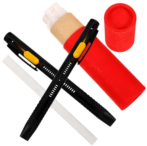 SEWOART Juego de 2 Tizas Invisibles para Marcar Costura y Cuero, Lápiz de Tiza Recargable Rosa, Accesorio Multifuncional para Sastrería y Confección Profesional