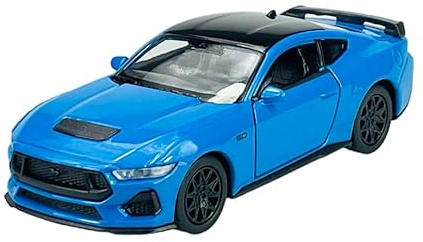 Welly Modelo Coche Compatible con 2024 Ford Mustang GT Azul ca 1/34-1/39 Modelo Metal Auto Die Cast Nuevo en Caja 43836