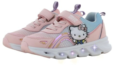 Leomil Hello Kitty Basket Enfant Fille Lumineuses | Chaussure lumineuse Fille, Lightweight EVA sole, Idéal pour l'école et les loisirs, Sanrio, Cadeau pour Enfants