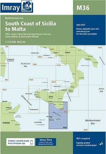 Imray Chart M36: South Coast of Sicilia to Malta (M Chart): 36