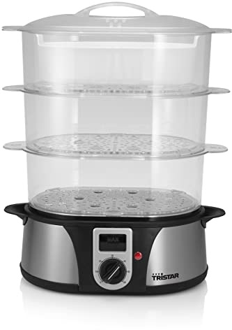 Tristar VS-3908 - Cocedora de vapor, capacidad 12 l, 3 piezas