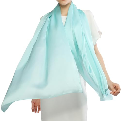 RIIQIICHY Silky Pashmina Shawl Wrap Women Wedding Lightweight Scarf | 180 x 90 cm, large and long, lightweight silk like, bridesmaids guests evening party dress shawls weddings accessories