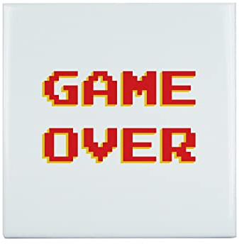 Fabulous Carreau Céramique Décoratif 20 x 20 cm - Game Over Retro Arcade Gaming Jeux Video 8 Bits