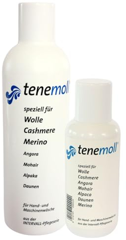 Wollwaschmittel Konzentrat Tenemoll - Universal Wolle Waschmittel flüssig für Handwäsche + Maschinenwäsche (340 ml - 100 ml + 240 ml)