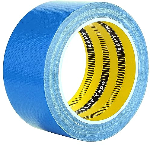 LLPT Duct Tape | Premium Color Fabric Gaffer Tape | Heavy Duty Waterproof Cloth Repair Tape for DIY Indoor Outdoor Use | 1 Pack 50MM x 14M | Blue (DT501BL)