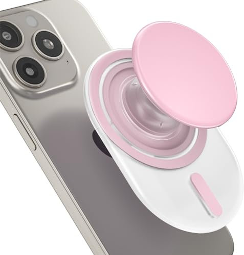 AUROX Magnetic Phone Grip Holder for Magsafe Phone Grips, Transparent Pink