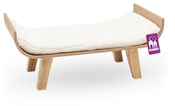 Petrebels Design Katzensofa Holz, Gemini 60, Katzenbett Farbe Eiche-Rustikal Look