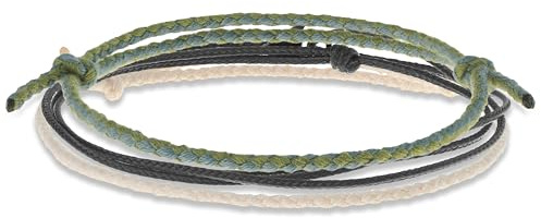 Made by Nami Set di bracciali in tessuto, da uomo e da donna, in diversi colori, bracciali dell'amicizia, da surfisti, gioielli boho, Eine Grösse, Nylon, Nessuna pietra preziosa