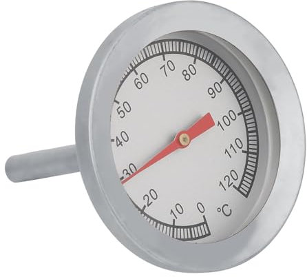 Irfora BBQ Pizza Grill Thermomètre TEMPERTERAT TEMPERTER, Corps en Acier Inoxydable, Mesure Précise de la Température, Installation Facile, pour Le Gril, Le Barbecue ou Le Four avec,