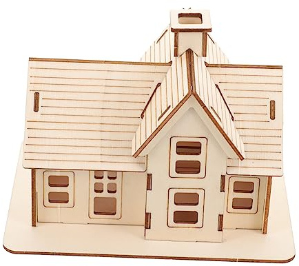 QUMIIRITY 1 juego de rompecabezas de madera DIY modelo casa kit de construcción para manualidades creativas para sala de estar y decoraciones