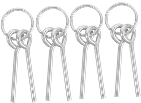 YARNOW 4 Piezas Estacas de Metal Galvanizado para Tienda de Campaña Resistentes para Terreno Duro Ligeras para Toldos y Accesorio Portátil para Camping
