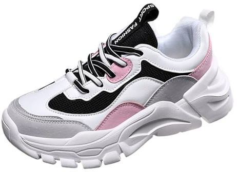 Allbestop Femme Baskets, Chaussure Orthopédique Femme Chaussures Tennis Sneaker Zéro-Drop Chaussure Running Randonnee Basket de Marche Jogging, de Sport Chaussures d'Entraînement Fitness(Rose,35)