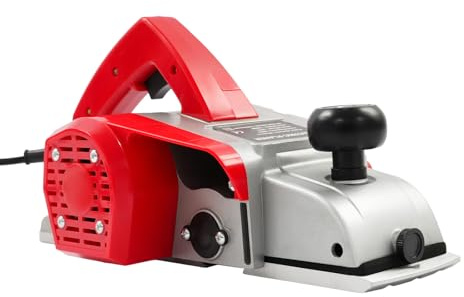 Pialla a mano elettrica, 1300 W, professionale, in legno, con motore in rame, piallatura precisa e sbavatura, profondità massima 2 mm/18 mm, righello guida e arresto di profondità, per mobili e