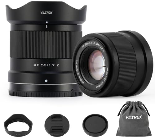 VILTROX 56 mm F1.7 Air Z Mount kameralins för Nikon Z-Mount APS-C kameralins med stor bländare autofokus för Nikon Z30 Z50 Z50II ZFC Z5 Z5II Z6II Z7 Z7II Z8 Z9 ZF ZR