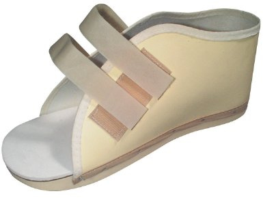 Medline Vinyl Post-Op Shoe, Women's Medium (8-9), Hook-and-Loop Closure, Skid-Resistant, Beige, 1 Each