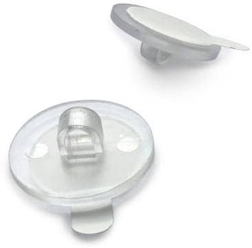 Pokornys - 20 ganci autoadesivi con occhiello I ganci da soffitto trasparenti I ganci autoadesivi di 20 mm di diametro I ganci adesivi extra forti I incollare invece di perforare