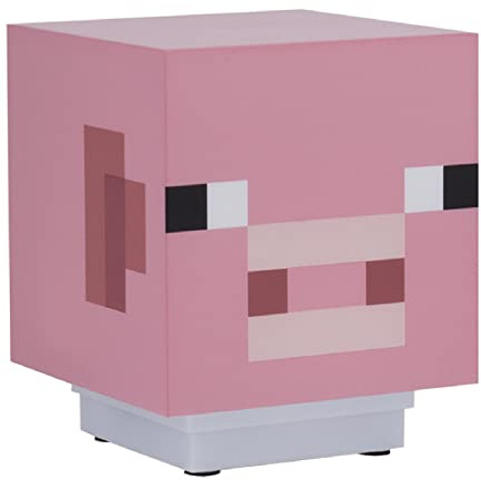Lámpara Cerdito Minecraft con Sonido - Luz Nocturna Oficial, Juguete y Decoración Infantil