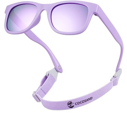 COCOSAND Flexible Polarized Baby Sunglasses with Strap