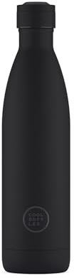 Cool Bottles -Botella de Agua de Acero Inoxidable -750 ml - Mono Black - 30,5 x 7 cm -Botella Térmica Hermética - Bebidas Frías 36 Horas y Calientes 18 Horas - Triple-Cool Technology - Libre de BPA