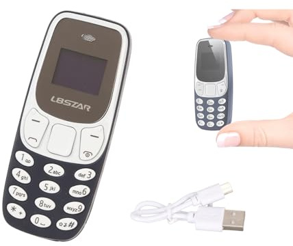 Zunate Mini Mobile Phone, the Smallest Dual SIM Card GSM Phone for Adults (Dark Blue)