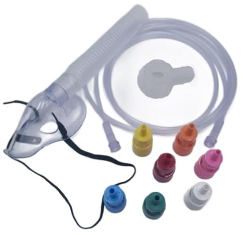 MASCHERA VENTURI con 7 Diluitori da 24%, 26%, 28%, 31%, 35%, 40%, 50% (L)