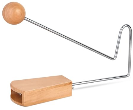 Vibraslap, Percussion Instrument, Latin Hand Percussion Instrument, Easy to Use Handheld Rattling Sound Effect for Musicians, Bands, and Studios