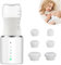 Calienta Biberones Portatil, Calentador Biberones Portatil con 6 Adaptadores, Calentador de Botellas Eléctrico, Calentador de Biberones Portatil, Calentador de Leche Materna/Fórmula para Bebés