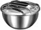 Centrifugador de Ensalada de Acero Inoxidable 4,5L Escurridor Ensalada Escurridor Lechuga Grande Centrifugadora De Verduras con Base de Silicona Antideslizante para Lavar Frutas, Centrifugar Pastas
