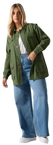 Yours Curve Green Carpenter Jacket - Women's - Plus Size Curve