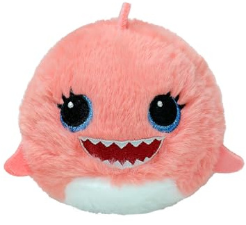 TY - Beanie Bouncers - Reef The Shark - Collectible Bouncy Plush, 9cm, Pink