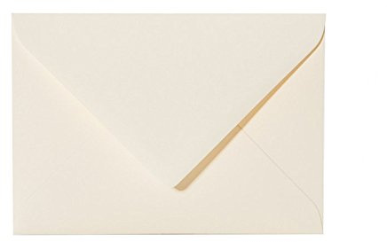 Paper24 25 kuvert 14 x 19 cm, viktklass 120 g/m2, kuvert 14 x 19, färg: delikat kräm med spetsflik för 13 x 18 kort
