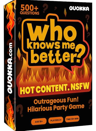 QUOKKA Card Games For Adults - Who Knows Me Better? NSFW Edition - Hilarious Party Game | Would You Rather? - Quiz Games For Adults Party