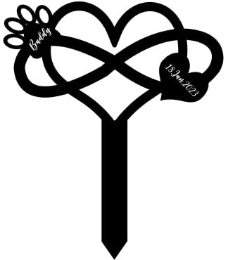 Piquet commémoratif personnalisé pour Animaux de Compagnie Piquet pour Tombeau pour Animaux de Compagnie Piquet pour Perte d'animaux en Acier Inoxydable Piquet commémoratif pour Animaux de Compagnie