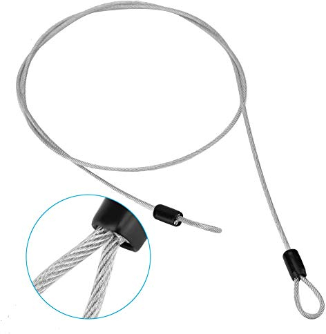 schlaufenkabel 1m 1mm dünn,Sicherheitskabel 1M,Seil Zum Ziehen Fahrrad,Schlaufenkabel,Sicherheitskabelschloss,Fahrradkabelschloss Stahlsicherheitskabel Gepäckschloss Sicherheitskabel Drahtseil Sicherh