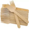 PARENCE.- Set de 100 tenedores de madera - Cubiertos de madera desechables, tenedores Utensilios ecológicos y biodegradables para fiestas, cumpleaños, camping, picnics 100 piezas - 15,6 cm